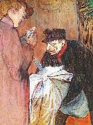 Henri de toulouse-lautrec Laundryman at the brothel oil on canvas